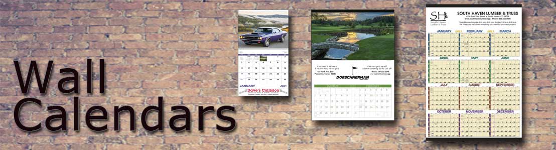 Custom printed promotional wall calendars for business